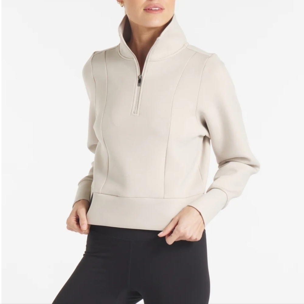 Women's Cream Quarter-Zip Sweatshirt
